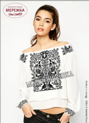 Фото блуза жіноча під вишивку БЖ-042