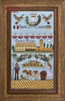 Фото Вікторія Попович Схема Італійські вакації (Italian vacation)+пак бісеру та ниток (original) VP-058