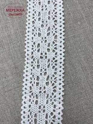 Фото Мереживо молочне, 100% бавовна, 4 см (062) 52/1