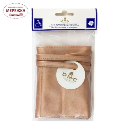 Фото DMC Органайзер Rose gold storage bag for circular knitting needles U2144
