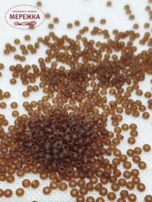 Фото бісер матовий коричневий 10090 