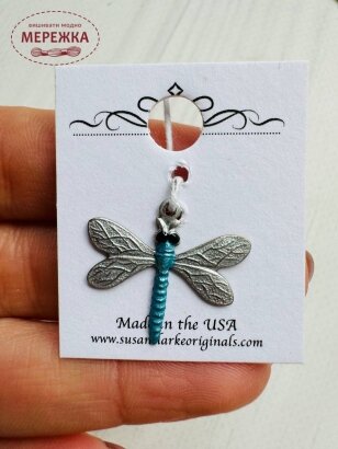 Фото Пришивний елемент Susan Clarke Originals Dragonfly Charm Blue C-103