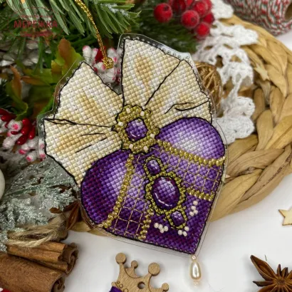 Фото Набір для вишивання хрестиком Сузір'я Єдинорога Серце сили (прозора з гнучкого пластика з підвісом) 1039 гн