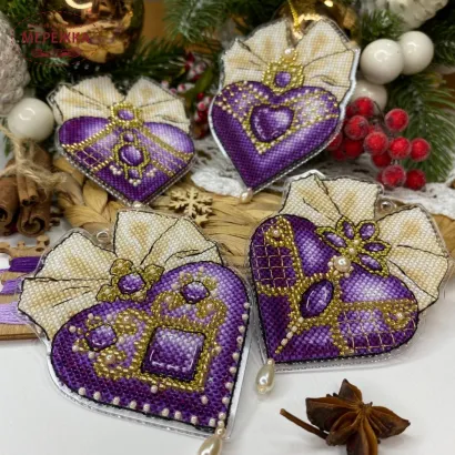 Фото Набір для вишивання хрестиком Сузір'я Єдинорога Серце сили (прозора з гнучкого пластика з підвісом) 1039 гн