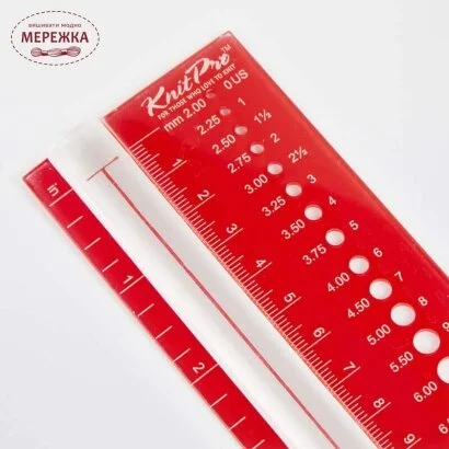 Фото KnitPro шкала розмірів 10701
