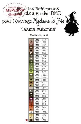 Фото Madame la Fee Схема Douce Automne -109 