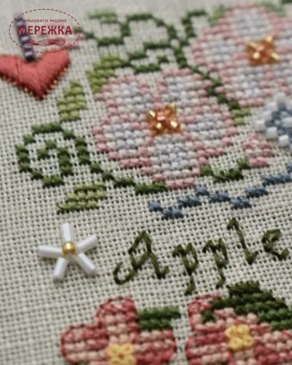 Фото Вікторія Попович Схема Apple blossom (Яблуневий цвіт)+пак бісеру та ниток (original) VP-049