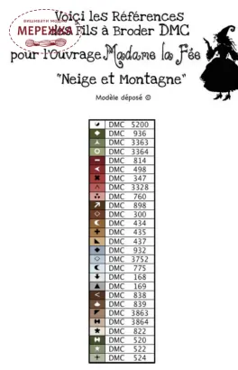 Фото Madame la Fee Схема Neige et Montagne -111 