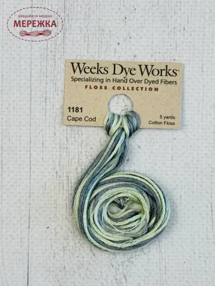 Фото Муліне ручного фарбування Weeks Dye Works Cape Cod 1181