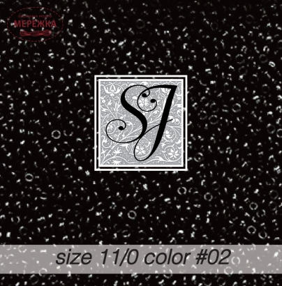 Фото Бісер SJ Designs Glass Seed Beads, 11/0 Black #02