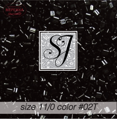 Фото Бісер SJ Designs Glass Seed Beads, 11/0 Black Triangle #02T