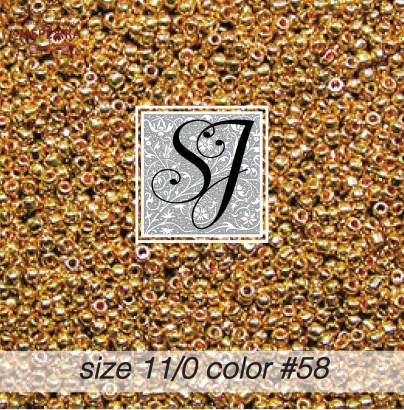 ФотоБісер SJ Designs Glass Seed Beads, 11/0 Gold #58