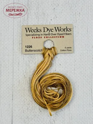 Фото Муліне ручного фарбування Weeks Dye Works Butterscotch 1226