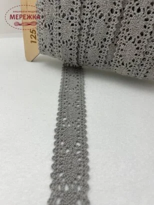 Фото Мереживо сіре, 100% бавовна (125) 83/2