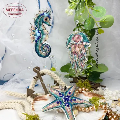 Фото Набір для вишивання хрестиком Сузір'я Єдинорога Коник морський 1117