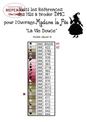 Фото Madame la Fee Схема La Vie Douce -130 