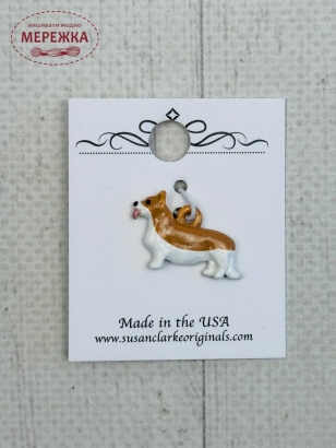 Фото Susan Clarke Originals Corgi Dog Charm C-1381 - Пришивний елемент