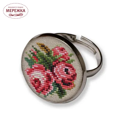 Набір для вишивання (мікровишивка) Life is beautiful Перстень "Вінтаж" фото