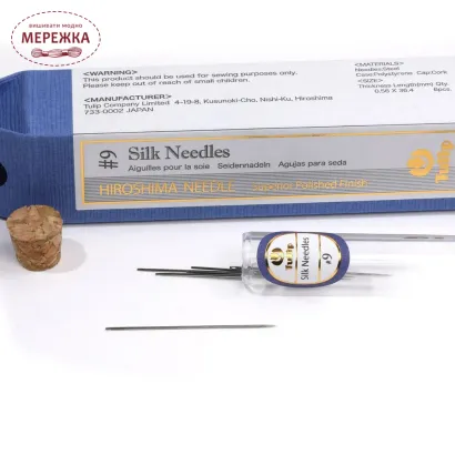 Фото Набір голок TULIP №9 (для шовку), покращене полірування, 6шт. THN-045e