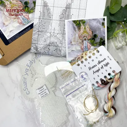 Фото Набір для вишивання хрестиком Сузір'я Єдинорога Янгол світла (основа гнучка +підставка) 1116 гн_