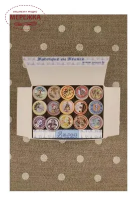 Фото Sajou Бобіни-котушки, дерево, 15 wooden spools - small - Sajou box BOIS_BOB_MIN_15