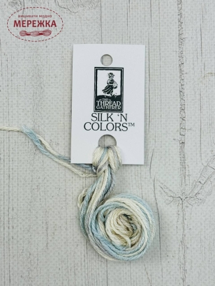 Фото The Thread Gatherer Swedish Blue & White 100% шовк SNC 150