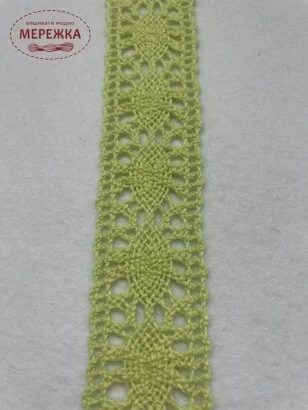 Фото Мереживо св.зелене, 100 % бавовна (158) 3677/29W128