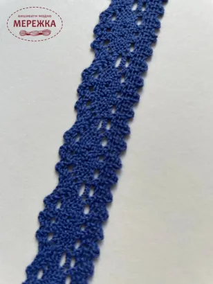 Фото Мереживо синє, 100% бавовна 164/3