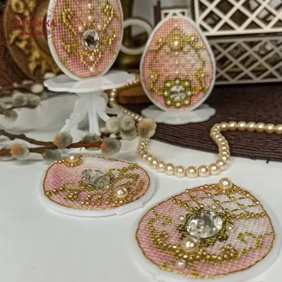 Фото Набір для вишивання хрестиком Сузір'я Єдинорога Перлинні скарби -1 (основа прозора з гнучкого пластика на підвісі) 1001