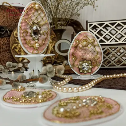 Фото Набір для вишивання хрестиком Сузір'я Єдинорога Перлинні скарби -2 (основа прозора з гнучкого пластика на підвісі) 1002