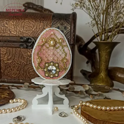 Фото Набір для вишивання хрестиком Сузір'я Єдинорога Перлинні скарби -2 (основа білий акрил +підставка) 1002 а_