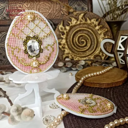 Фото Набір для вишивання хрестиком Сузір'я Єдинорога Перлинні скарби -1 (основа прозора з гнучкого пластика на підвісі) 1001