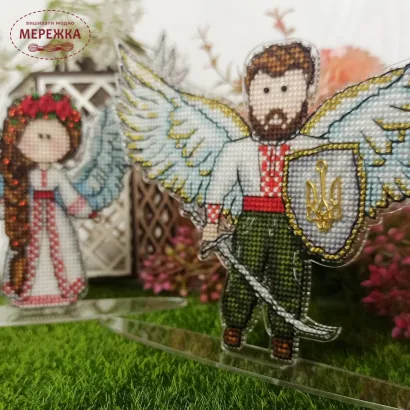 Фото Набір для вишивання хрестиком Сузір'я Єдинорога Янгол-Охоронец (акрил +підставка) 1006 а