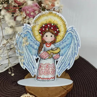 Фото Набір для вишивання хрестиком Сузір'я Єдинорога Янгол життя (прозрачна акрилова основа+підставка) 1012 пр а
