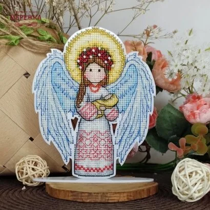 Фото Набір для вишивання хрестиком Сузір'я Єдинорога Янгол життя (прозора з гнучкого пластика+підставка) 1012