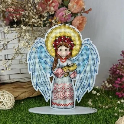 Фото Набір для вишивання хрестиком Сузір'я Єдинорога Янгол життя (прозора з гнучкого пластика+підставка) 1012