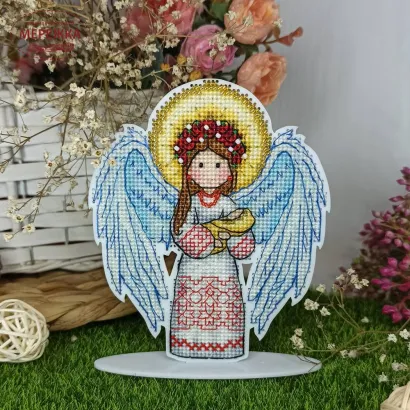 Фото Набір для вишивання хрестиком Сузір'я Єдинорога Янгол життя (прозрачна акрилова основа+підставка) 1012 пр а