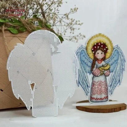 Фото Набір для вишивання хрестиком Сузір'я Єдинорога Янгол життя (прозора з гнучкого пластика+підставка) 1012