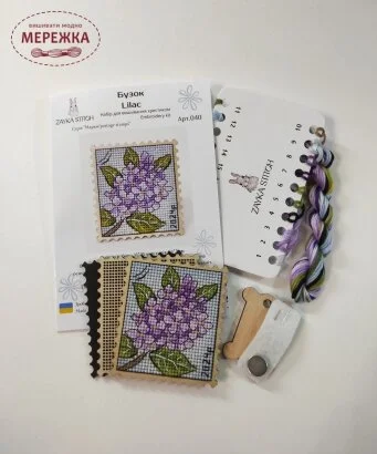 Фото Набір для вишивання хрестиком ZAYKA STITCH Бузок 040