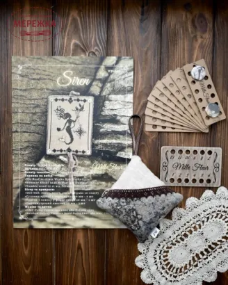 Фото Вікторія Попович Схема Siren (Сирена)+пак бісеру та ниток (original) VP-027