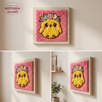 Фото Килимова вишивка Exclusive Art Ципля, 40х40 см. (квадрат)