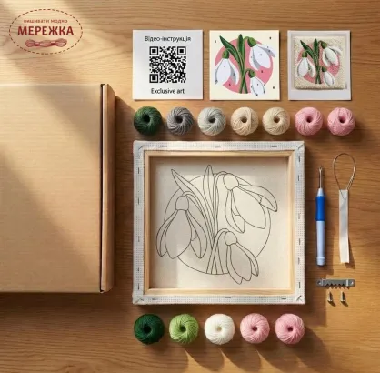 Фото Килимова вишивка Exclusive Art Пробудження весни, 30 см. (круг)