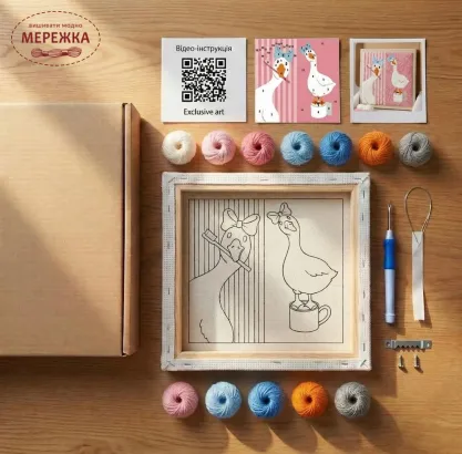 Фото Килимова вишивка Exclusive Art Магія ранку, 30х30 см. (квадрат)