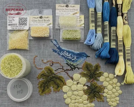 Фото Вікторія Попович Схема Vine sleuth (Виноградний нишпорка)+пак бісеру та ниток (original) VP-OH-001