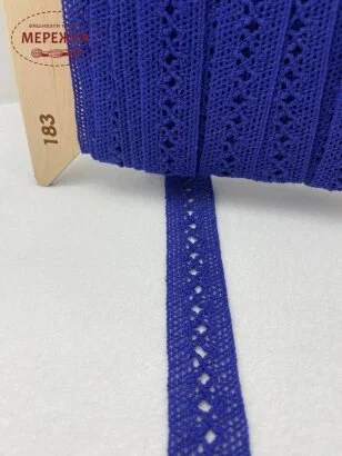 Фото Мереживо синє, 100% бавовна (183) 89/4