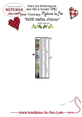 Фото Madame la Fee Схема Petit Matin d'Hiver -188 988068
