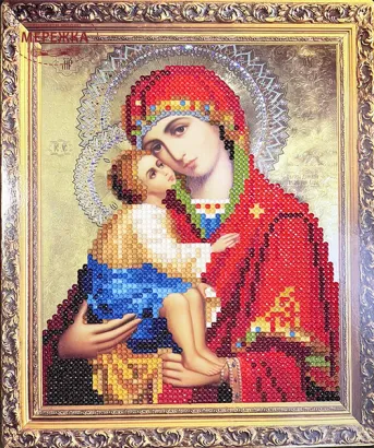Фото набір алмазна мозаїка Богородиця