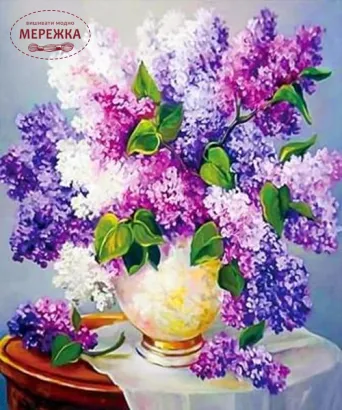 Фото набір алмазна мозаїка Бузок