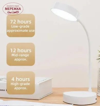 Фото Лампа настільна біла USB/20LED 1910