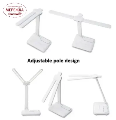 Фото Лампа настільна з акумулятором, біла USB/40LED 1962